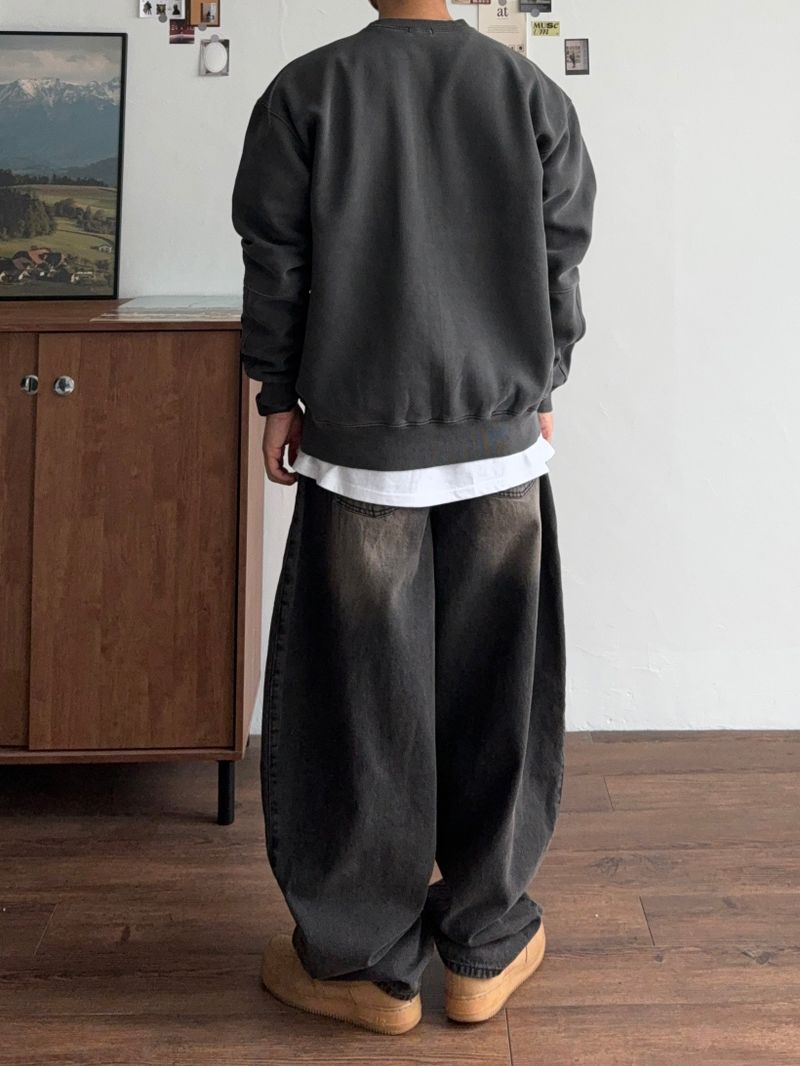 Natural balloon denim pants (3color)