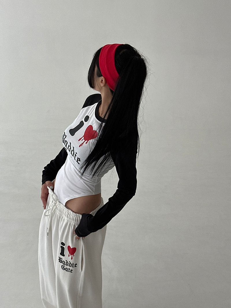 I Love Jogger Wide Pants