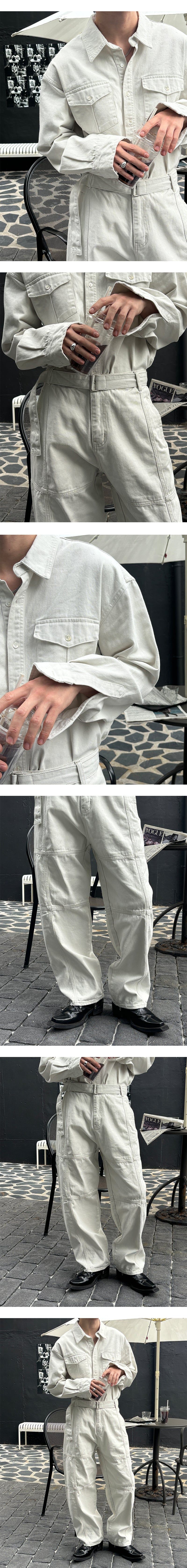  [SET UP가능] Stitch two pocket shirts(2color)