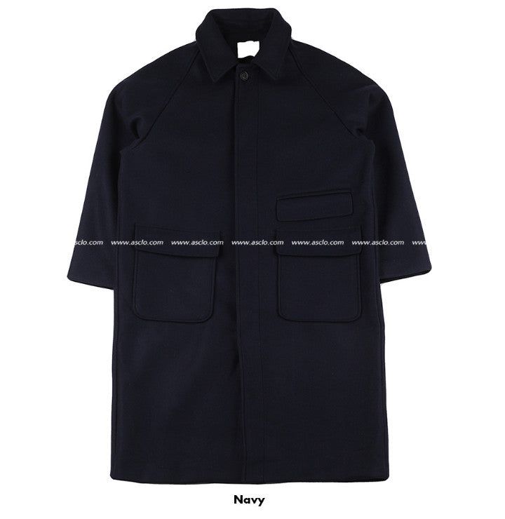 ASCLO Wool Raglan Balmacan Coat (3color)