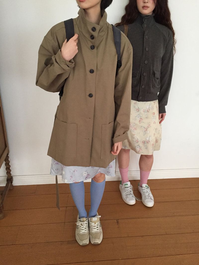 Windsor trench half coat (2color)