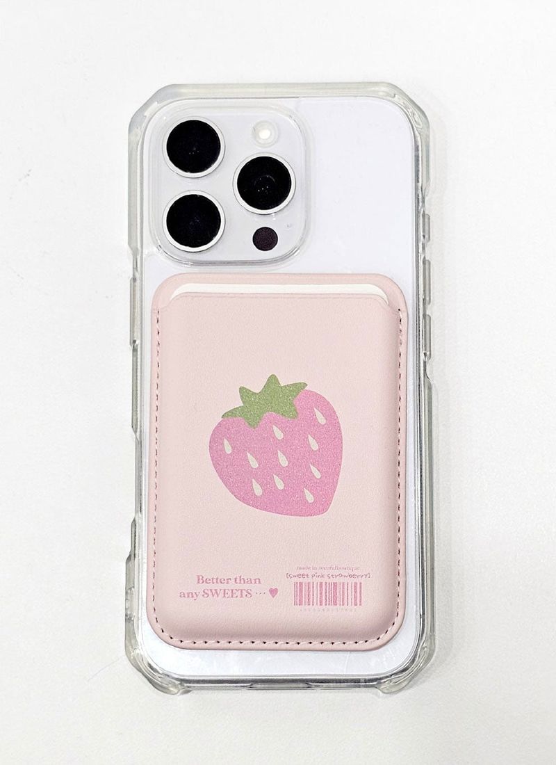 [MADE]  Fruit Fruit Card Wallet_PINKBERRY_SILVER