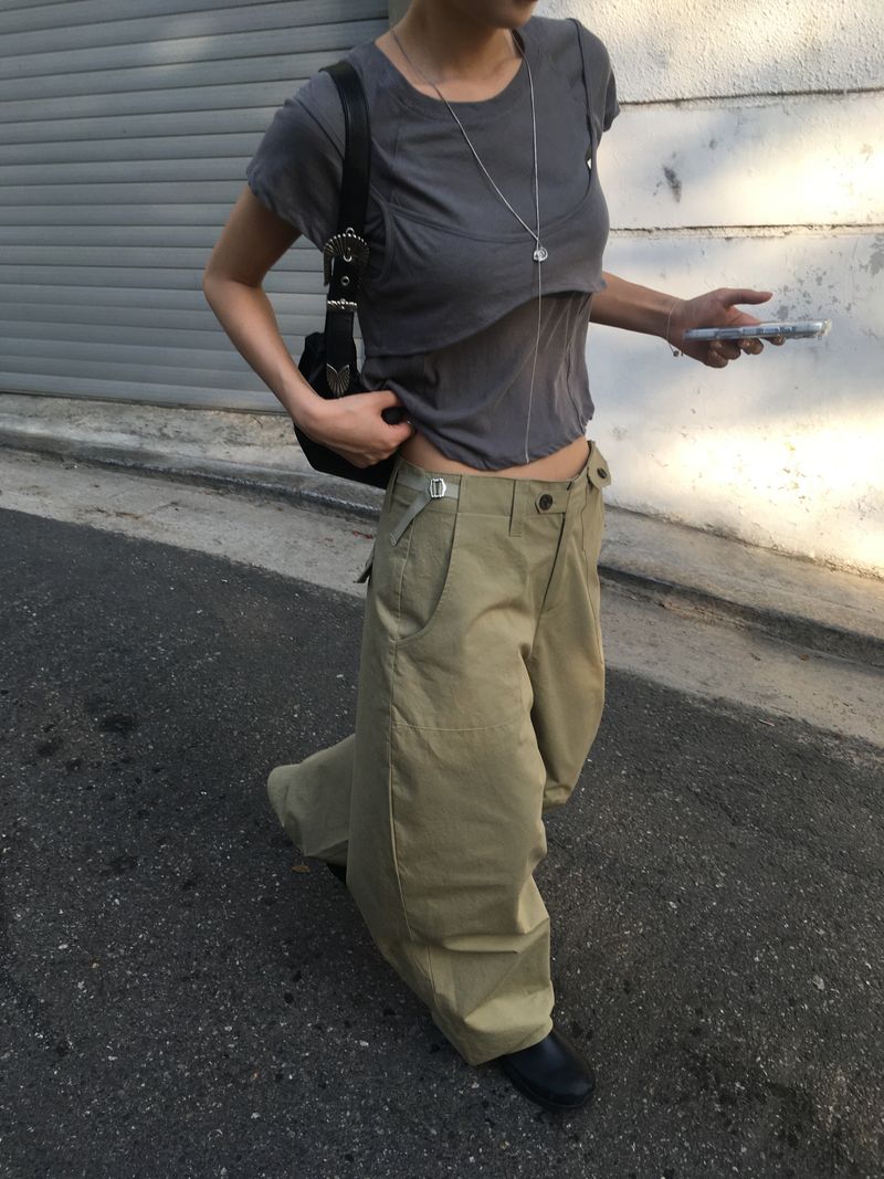 Taupe Wide Pants