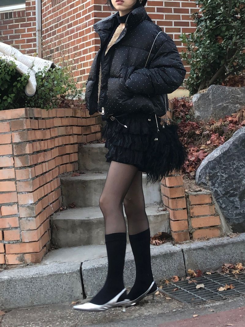 Dot Cubic Puffer Jacket