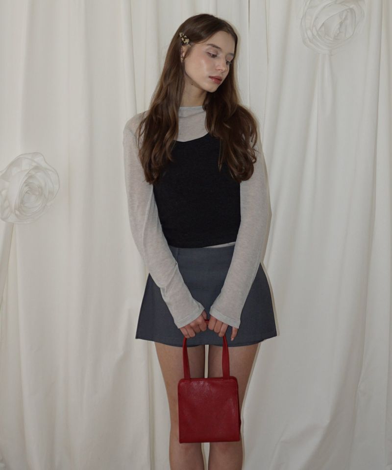 【MADE】Dotty leather mini bag [red]
