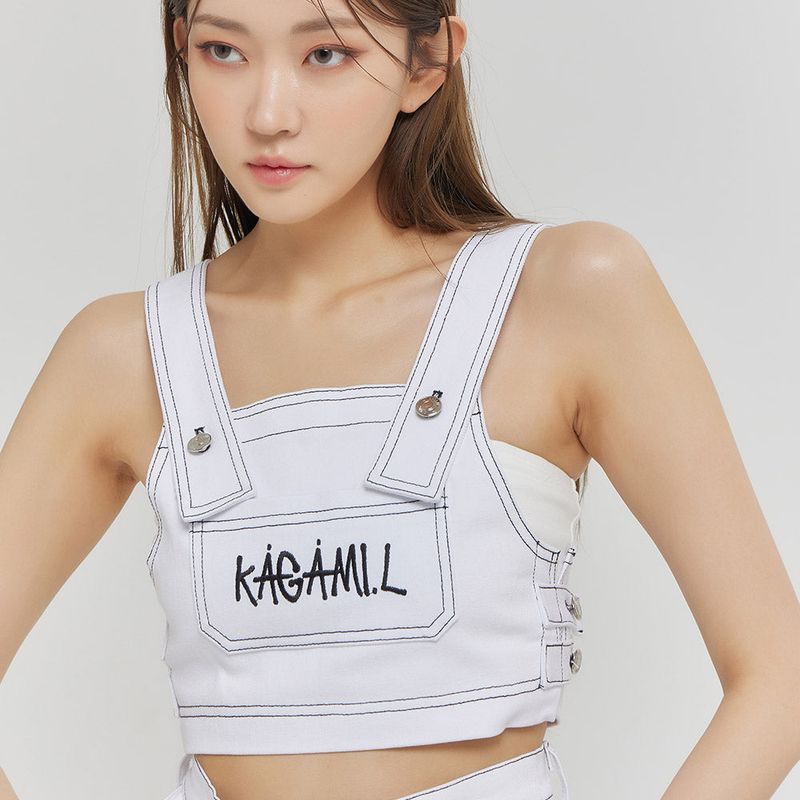 DENIM COLOR MATCHING STITCH VEST