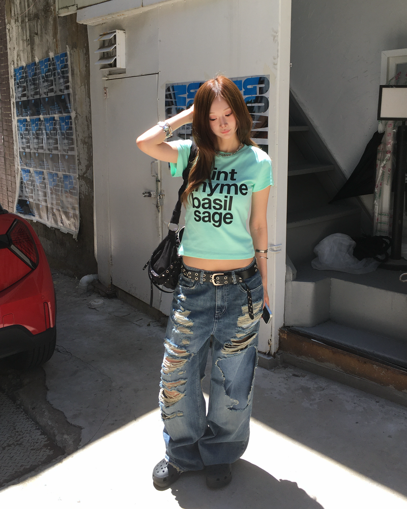 ヴィンテージダメージデニムパンツ