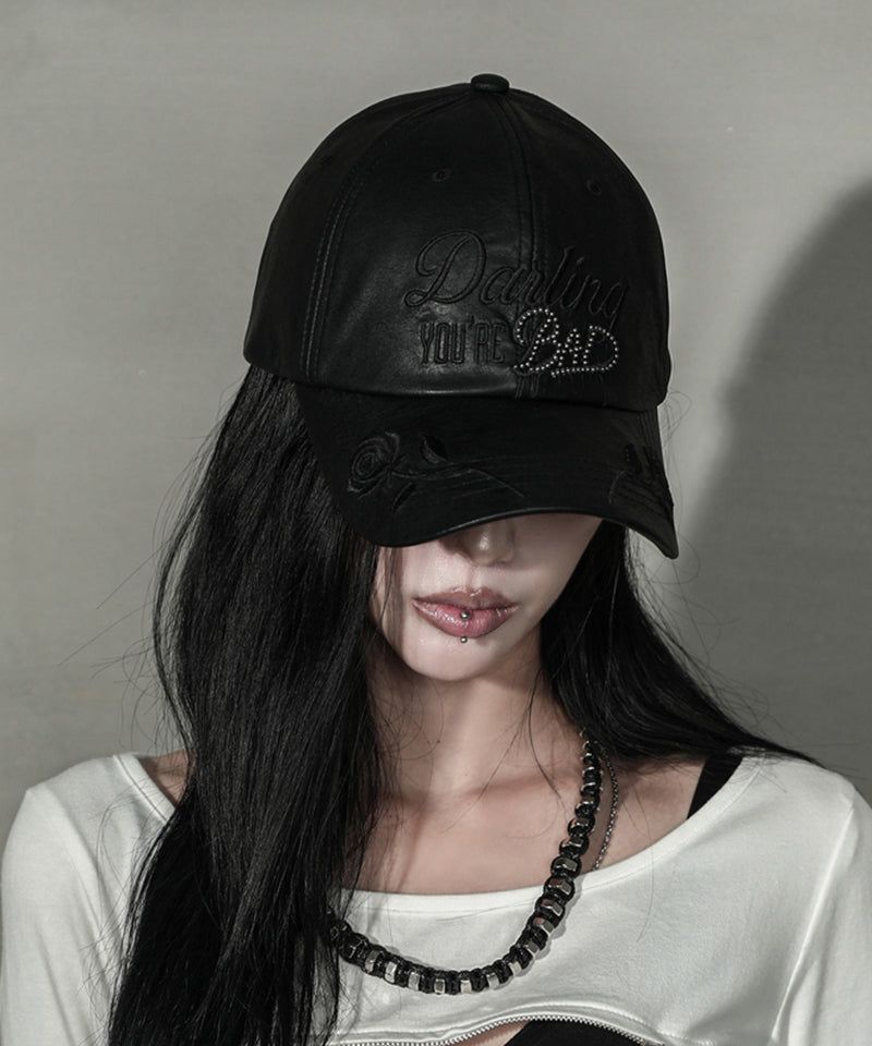 DARLING, YOU ARE BAD（YOU ARE BAD）の「DYB LEATHER BALL CAP #BLACK（Hats）」