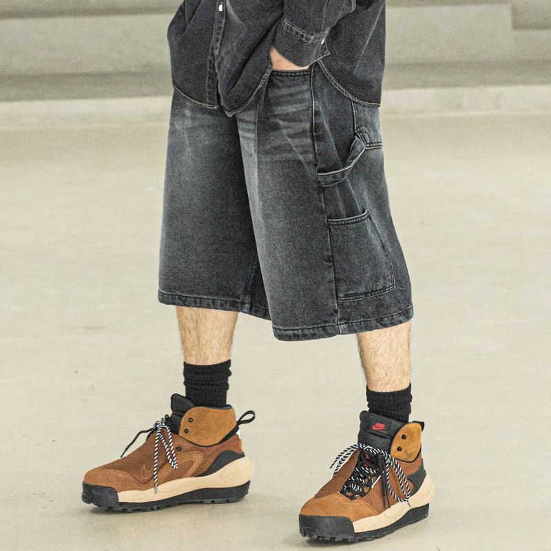 MASSNOUN（マスノウン）の「BERMUDA PLEATS CARPENTER DENIM SHORT PANTS MSFSP001-BK（Pants）」