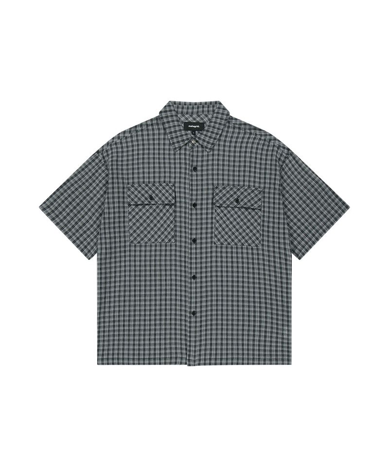 mahagrid(マハグリッド)の「ROLL-UP CHECK HALF SHIRT(Tops)」