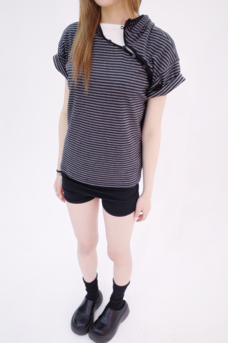 ピーナッツ ダンガラ フード付きTシャツ
