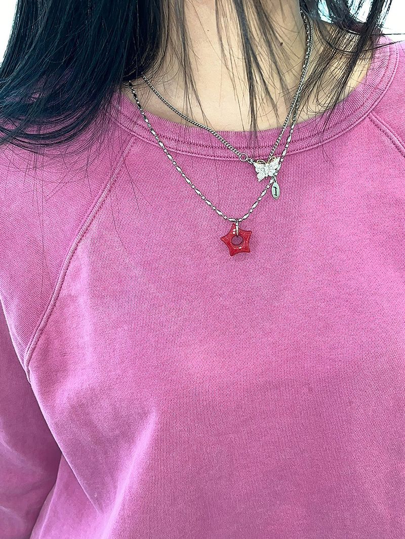 gleaming little star necklace [red]