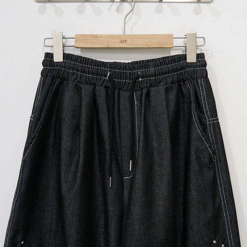 Cross Printing Denim Pants