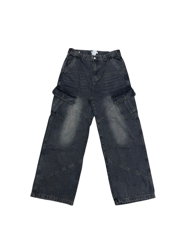 Curt Cut Cargo Wide Denim