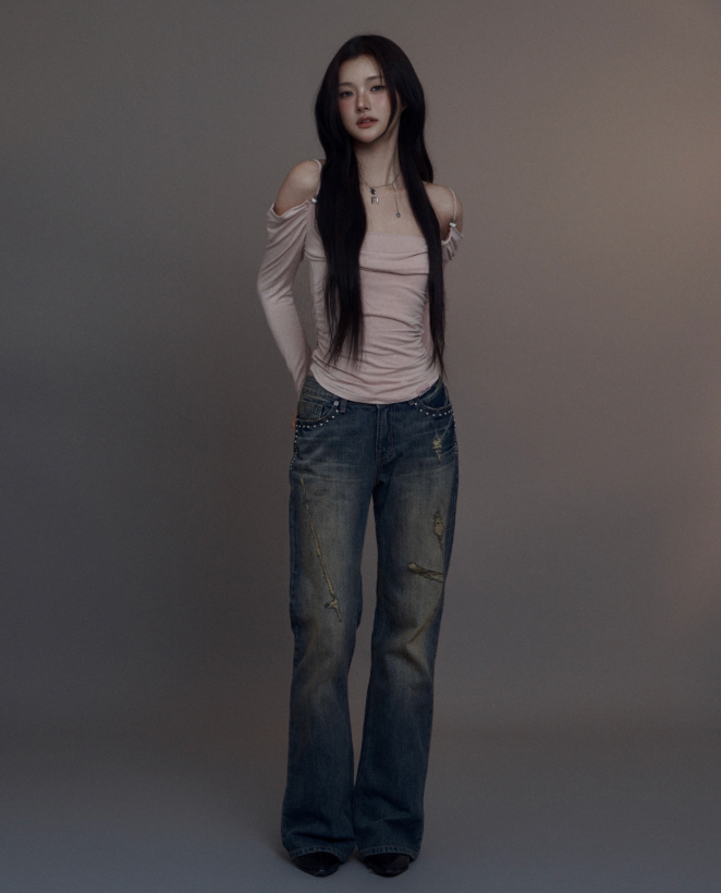 Sundown Rivet Straight - Fit Denim