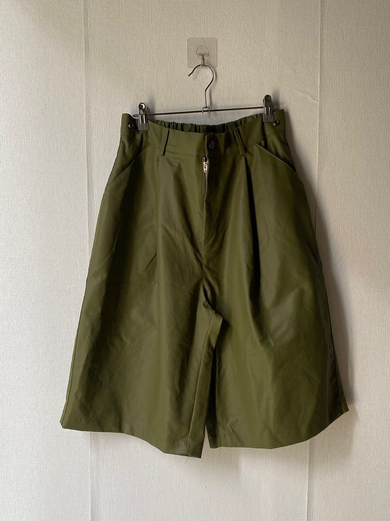 Balloon Coated Cotton Half Pants 3C