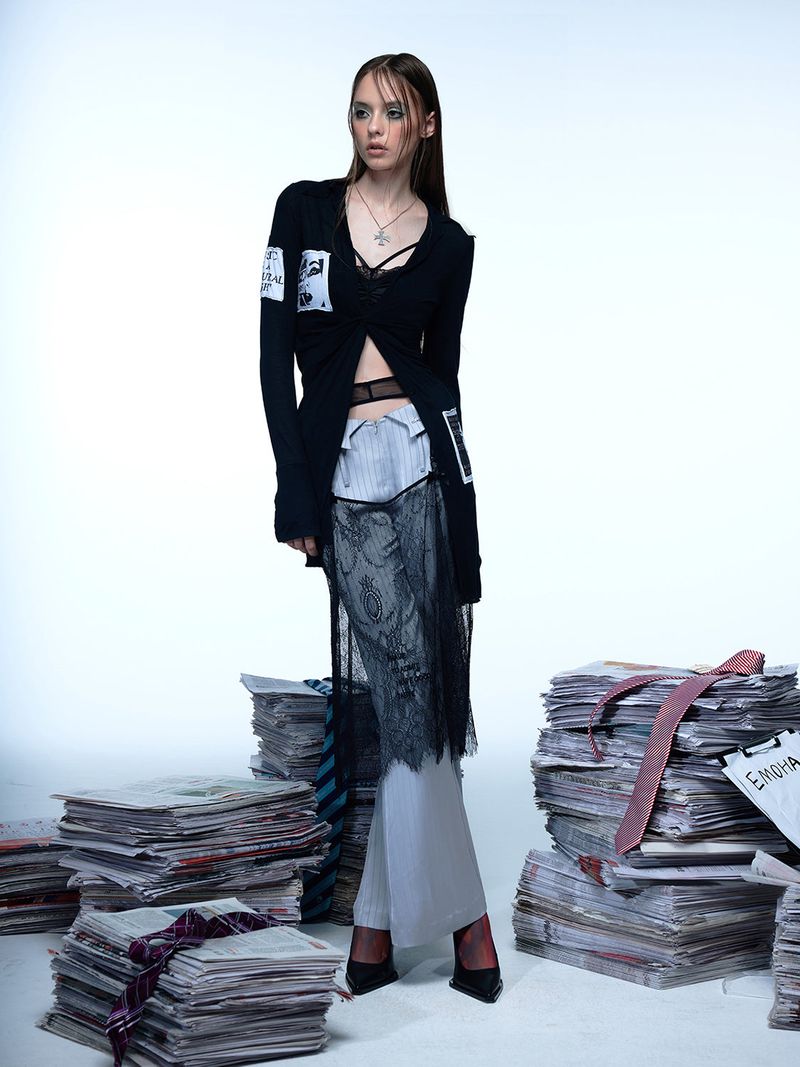 Emoha Movie patch elegant long shirt