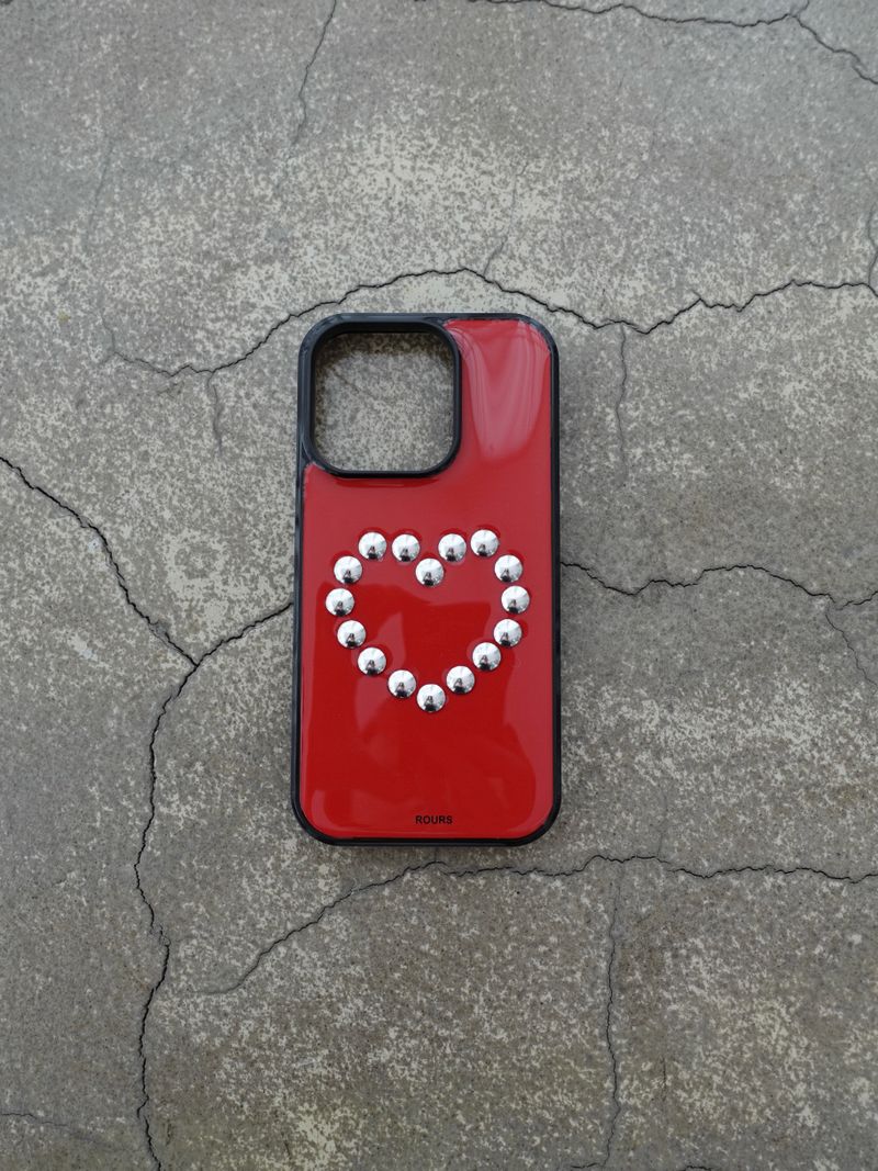 heart stud case (red)