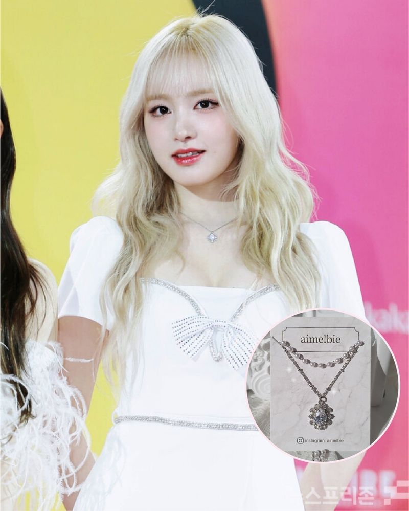 [IVE Liz Necklace/Anti-tarnish] Laced Waterdrop Layered Necklace