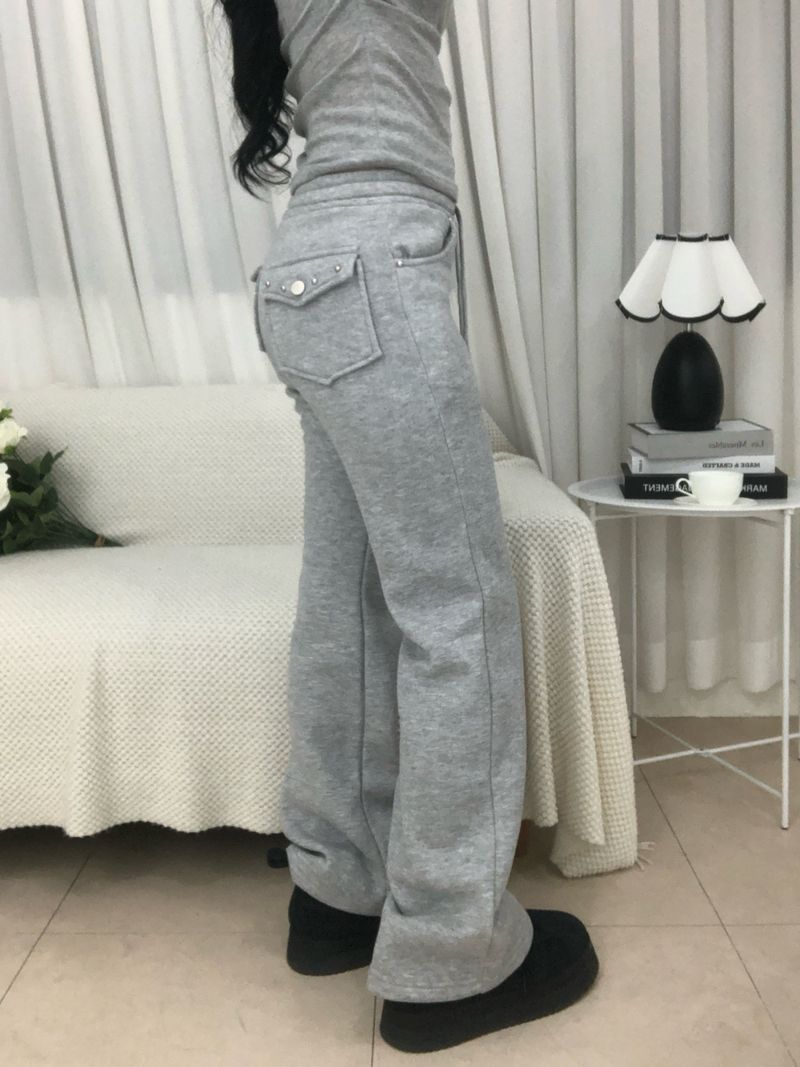 Silver Stud Bootcut Pants
