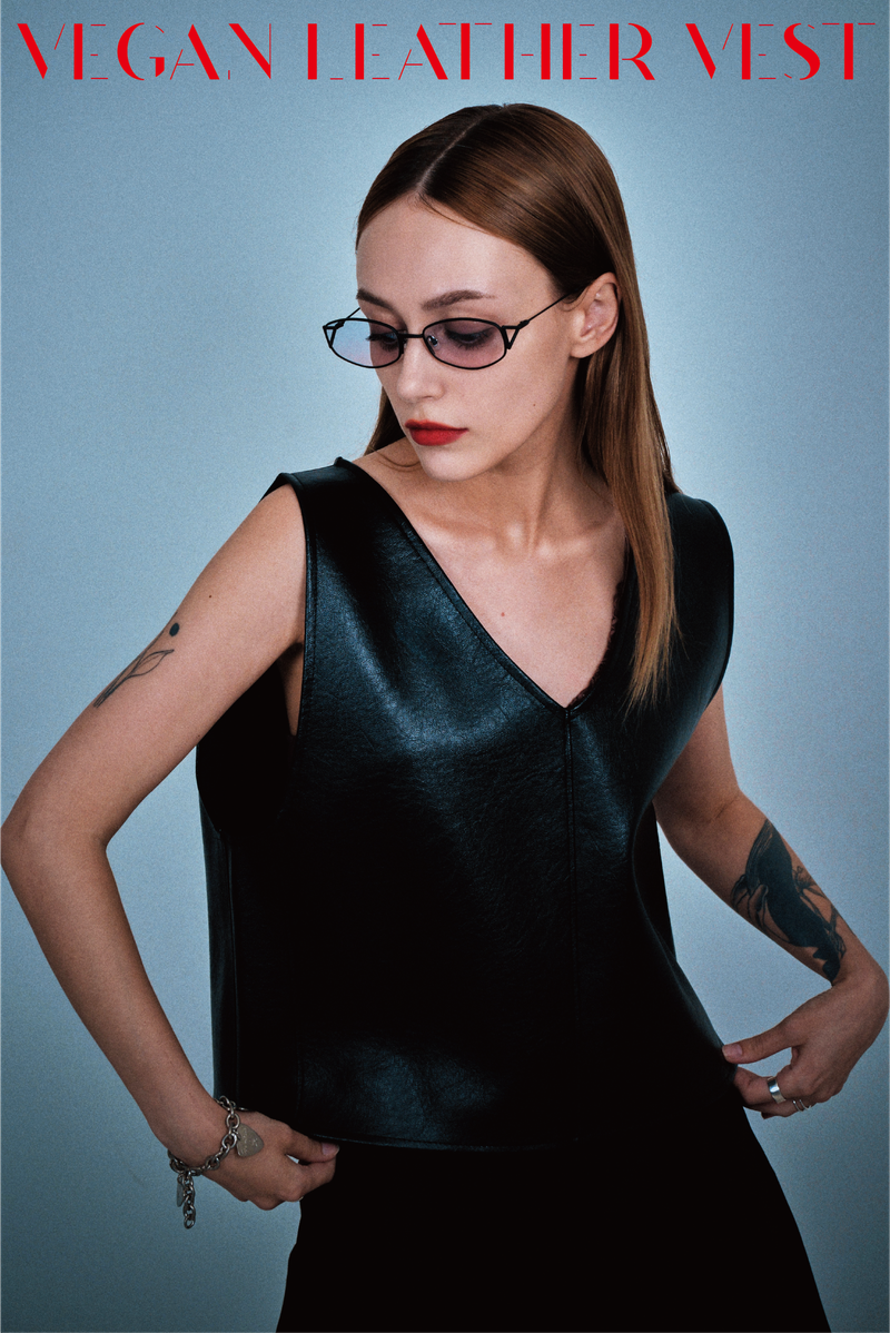 vegan leather vest