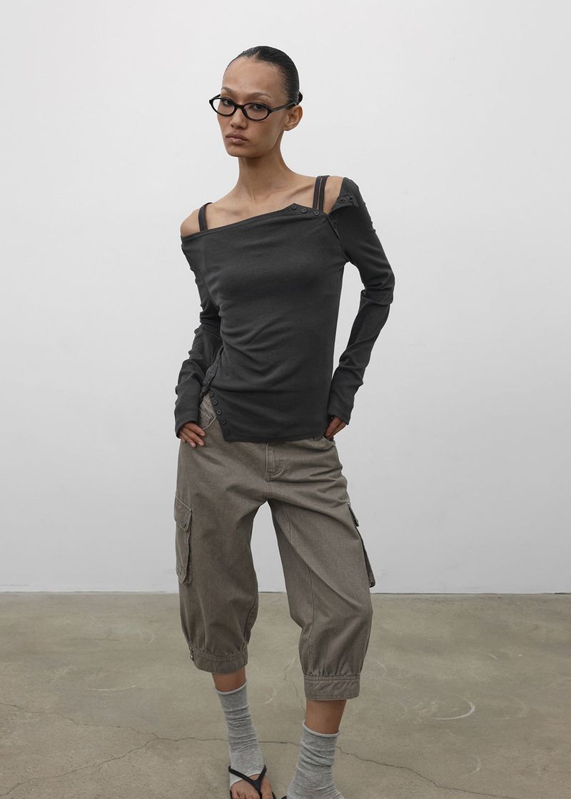 BLACKUP（ブラックアップ）の「[MADE] Sur Slit Button Long Sleeve Tee（Tops）」