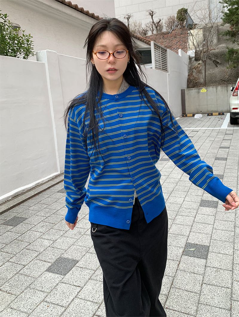 SS STRIPE CARDIGAN (3C)