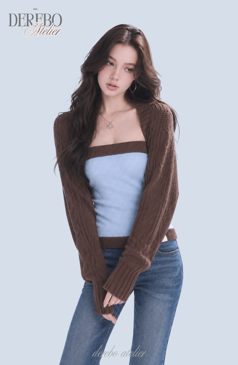 Blue Choco bolero cardigan top two-piece