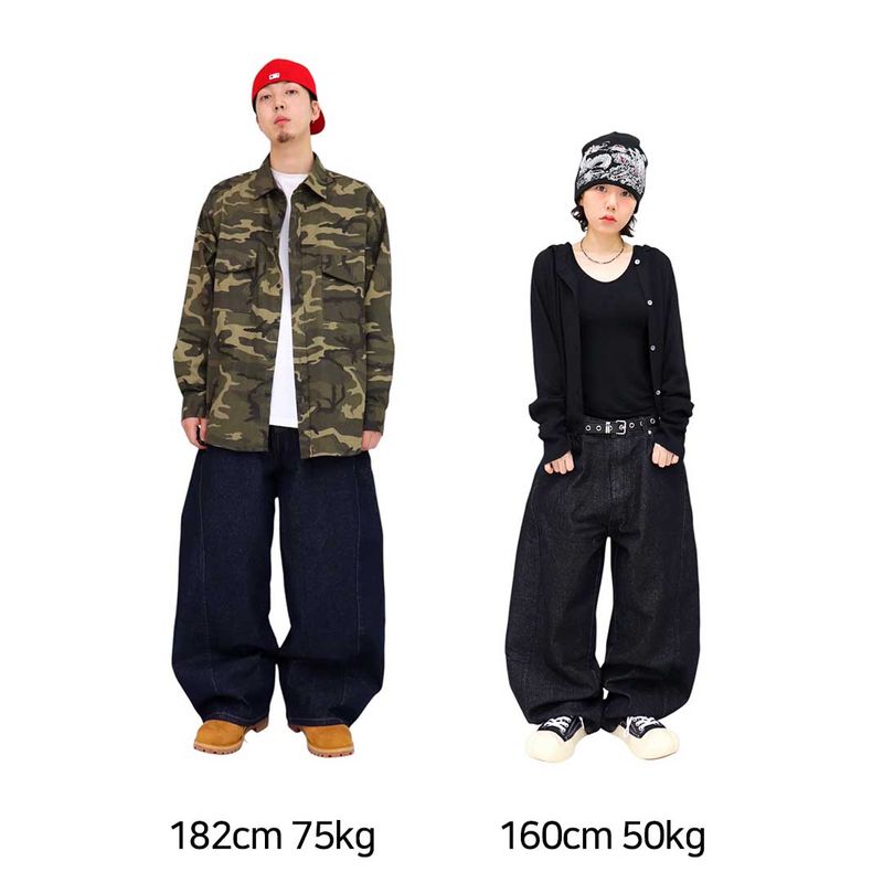 HundoP（ハンドピー）の「Arc Curved Raw Denim Pants（Pants）」