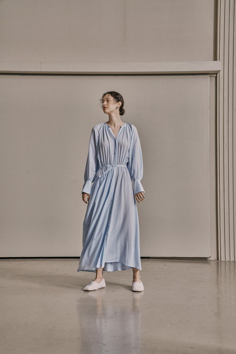 MYTHIC DRESS_BLUE GRAY