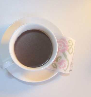 'rose and cocoa' tea coaster.rose