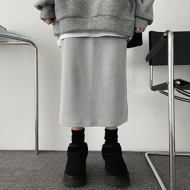hijjoo（ハイチュー）の「Canine Back Open V-neck Knit Skirt（Skirts）」