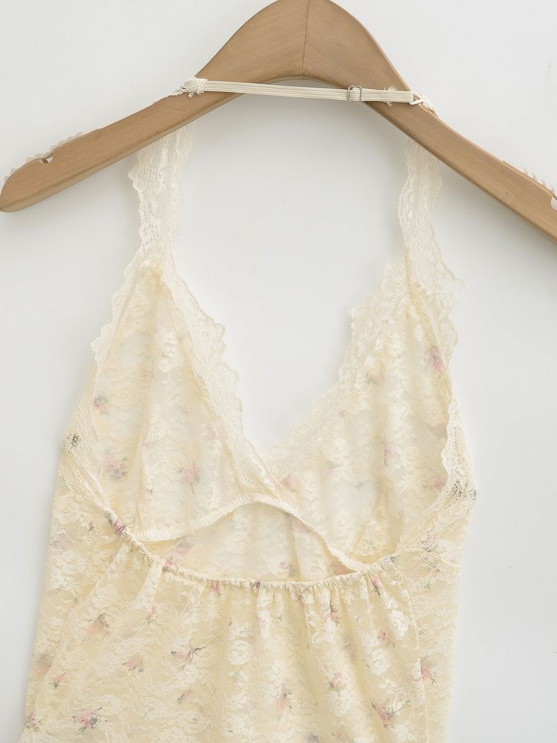 Elin Lace Floral Sleeveless