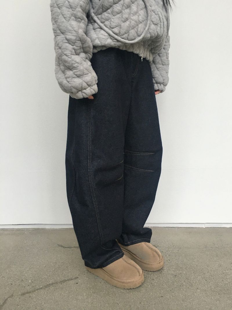 Core Non-Fade Curved Balloon Denim (1c)