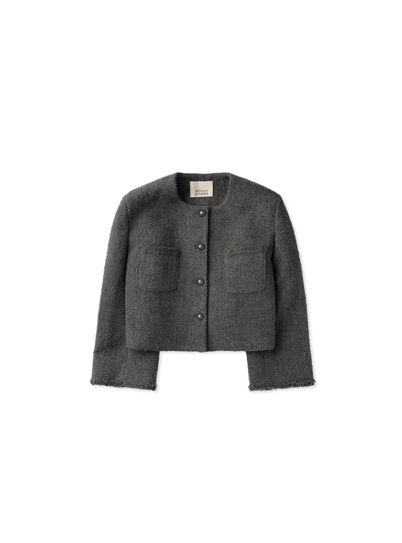Poem tweed jacket_gray