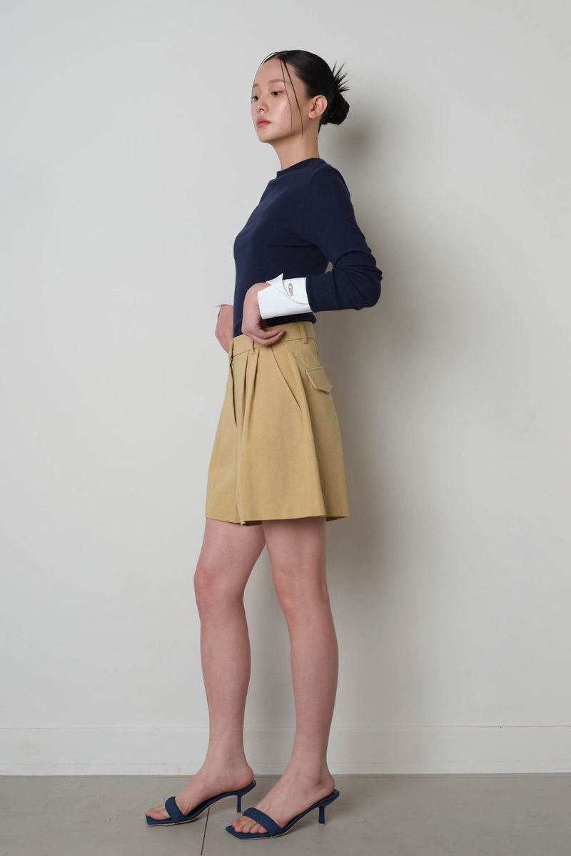 Cotton Twill Shorts_Yellow