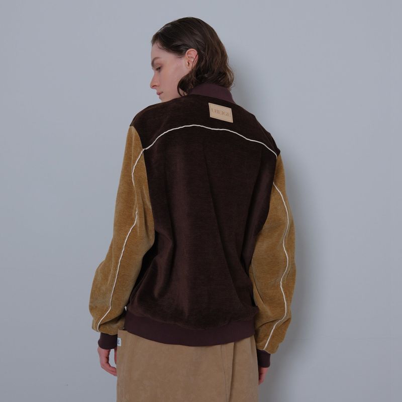Brown/Camel Two Tone Varsity Jacket