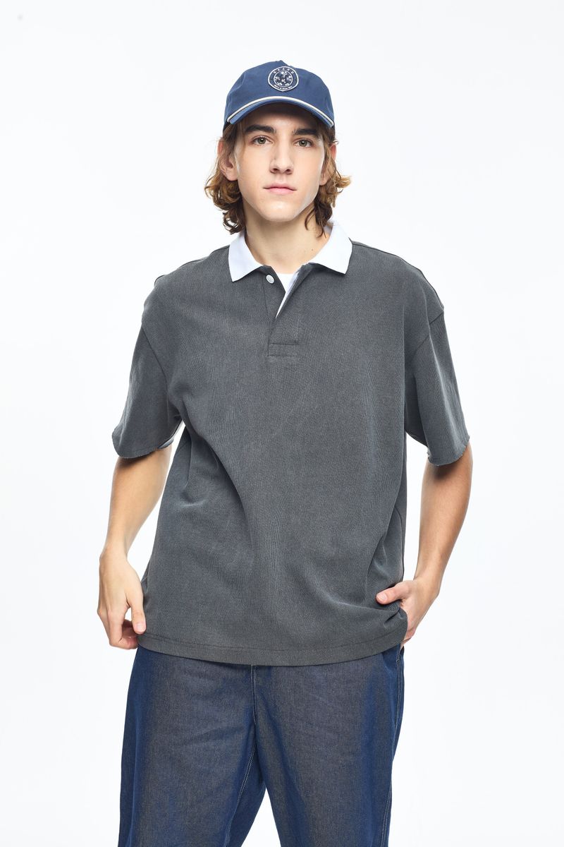 Pigment Washing Pique Collar