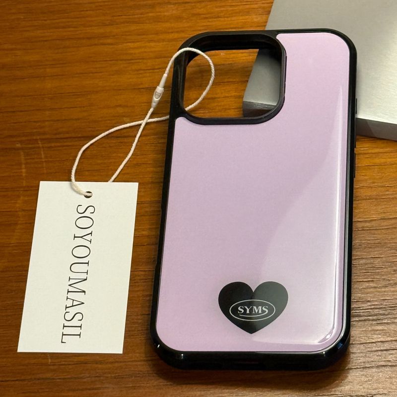 Blush Violet Mood Heart epoxy bumper case