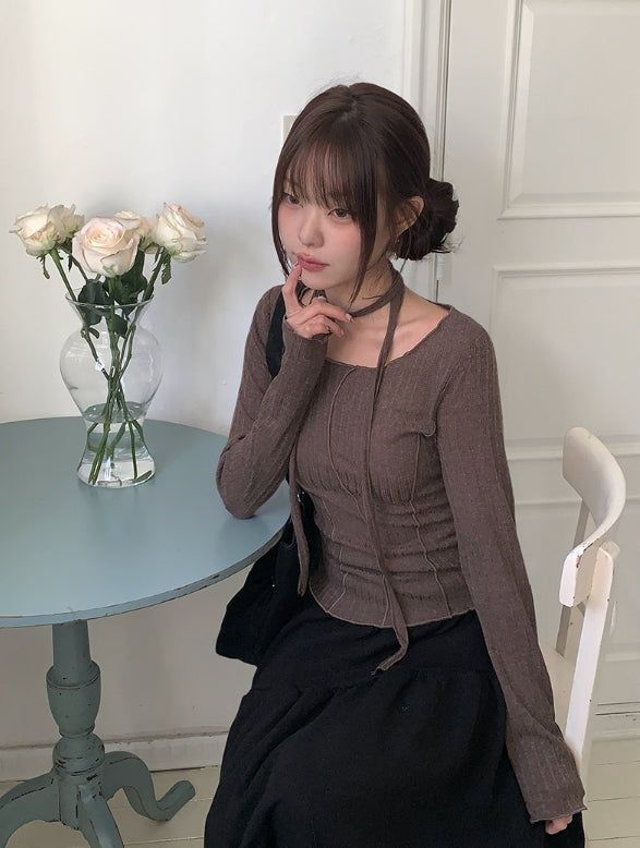 Coun Jacquard Diagonal Shirring Frill Midi Skirt