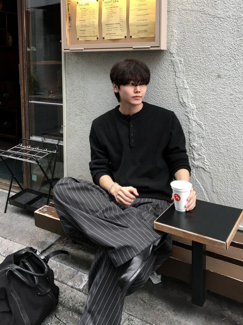 WHAT A LOOK（ワット ア ルック）の「クリームソフトウールヘンリーニット（トップス）」