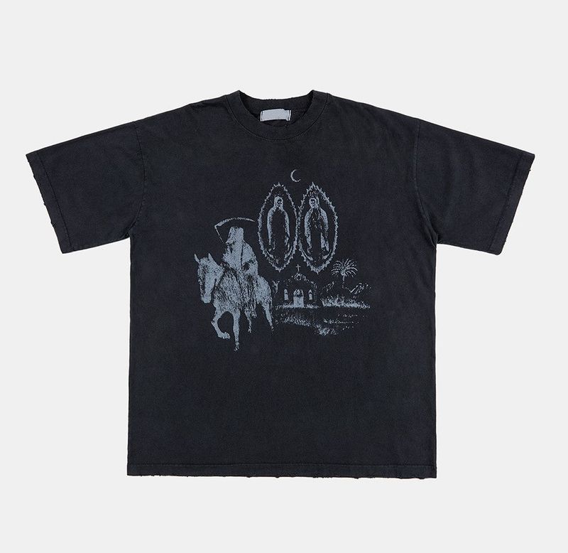 Crescent ghost printing damage over t-shirt