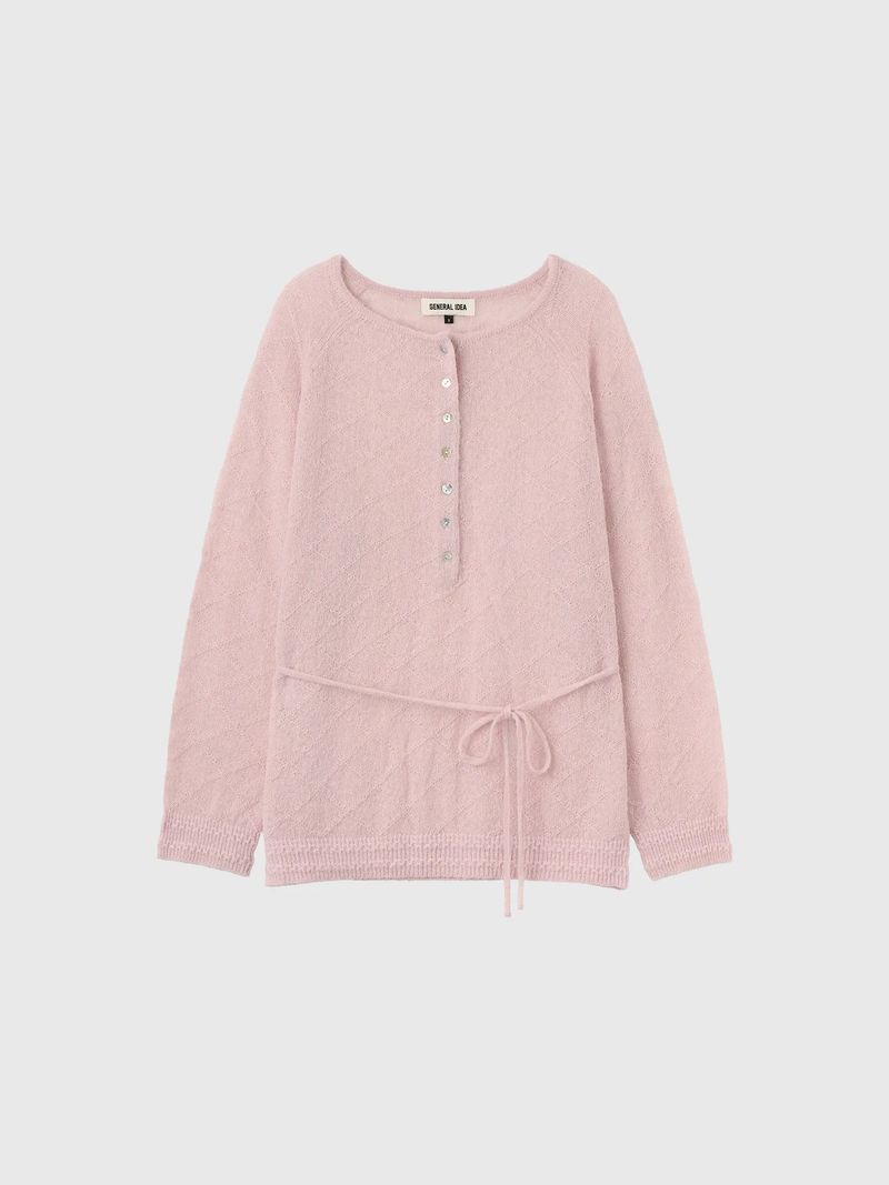 HAIRY DIA SHEER KNIT PULLOVER
