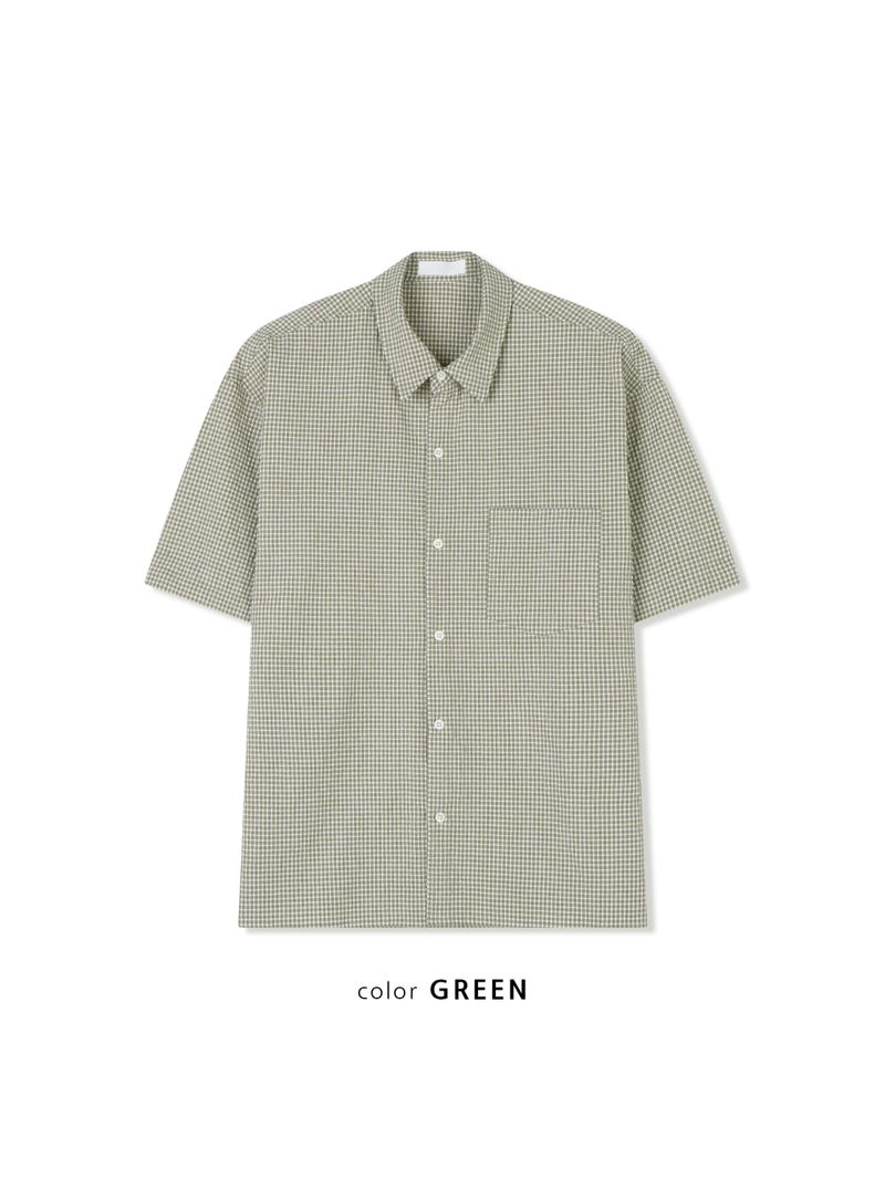 Mars Seersucker Half Shirt