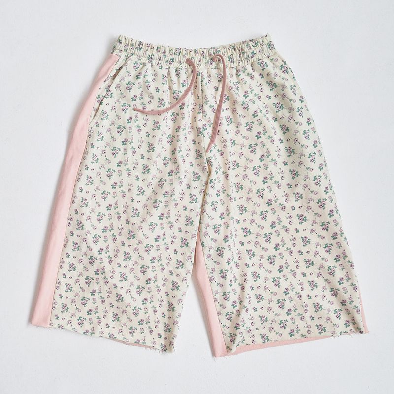Flower sweat pants