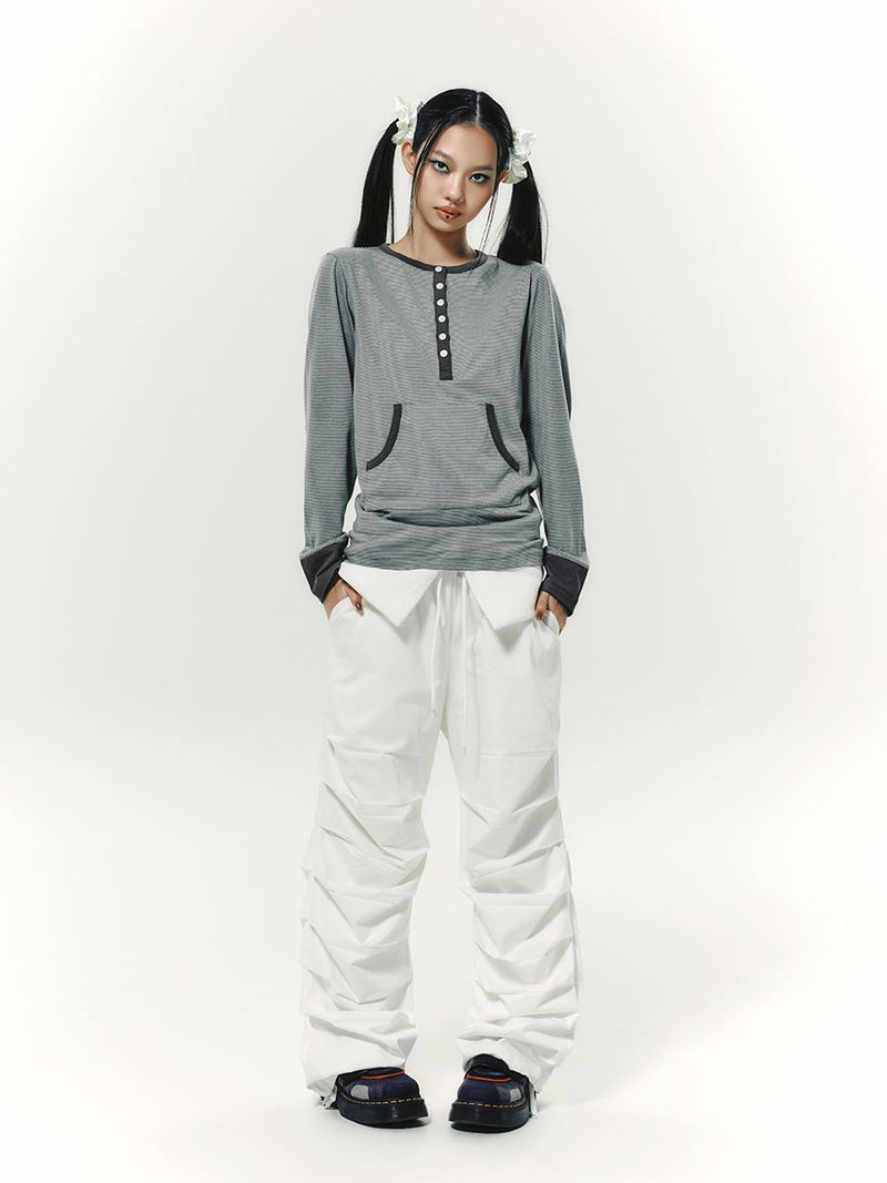 TUCK PANTS WHITE