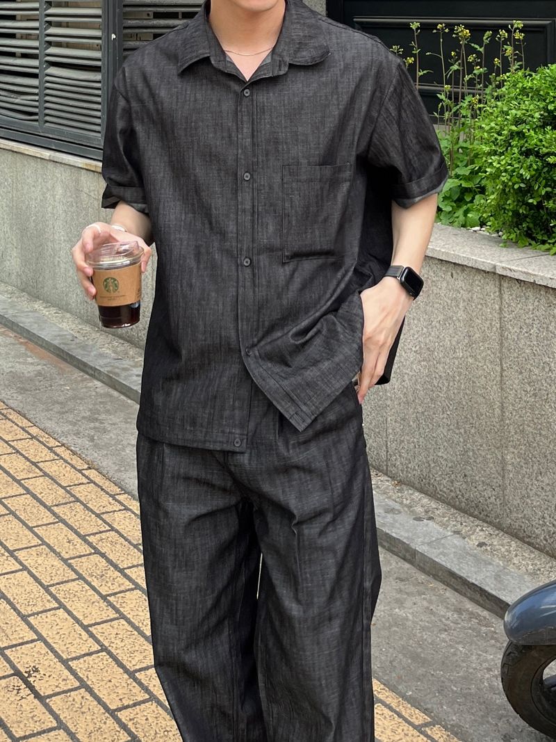 Mire two tuck linen denim