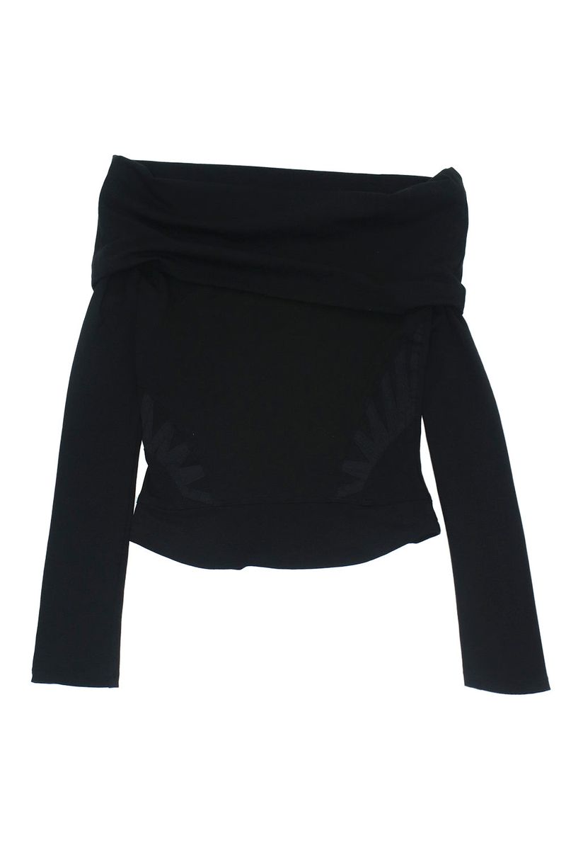 TAAE（テ）の「[MADE] Ribbon Ribbed Off-Shoulder Top 001（Tops）」