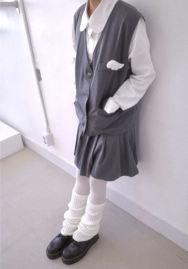 Saco Preppy Vest Two Piece (2Color)