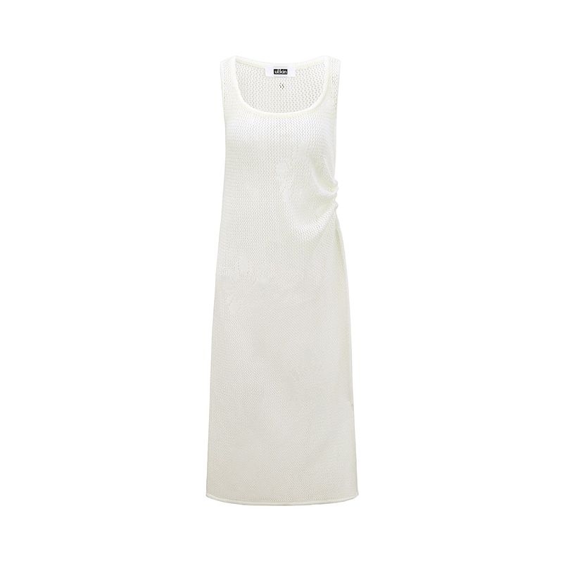[24SS LSD COLLECTION] MUGUNG Crochet Knit Layered Dress_Ivory